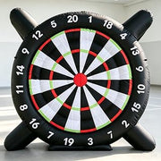 3/4/5M Giant Inflatable Soccer Dart Board, Giant Outdoor and Indoor Soccer Kicking Dartboard, Waterproof Darts Board, with 8pcs Balls, for Yard Backyard C-5M