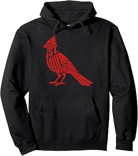 Cardinal Retro Vintage Graphic Pullover Hoodie