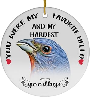 Painted Bunting Cardinal Memorial Ornament, Round Shape