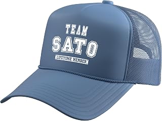 Team SATO Lifetime Member Family Last Name Trucker Hat with Adjustable Mesh Back