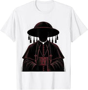 Cardinal in Red Robes Illustration Graphic T-Shirt