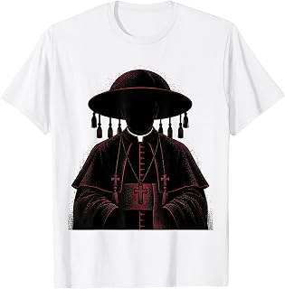 Cardinal in Red Robes Illustration Graphic T-Shirt