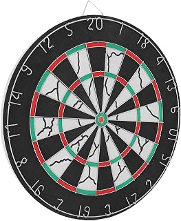 Dartboard Game Set for Adults 2 Sided Flocking with Wall Protector