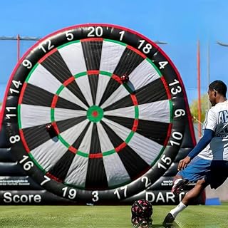 Giant Inflatable Dart Board for Adults, Outdoor Yard Games with 8 Sticky Balls, Soccer Tennis Golf Fun, Carnival Backyard Party & Lawn Sports B-3M/10FT