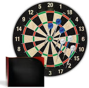 Official Size Bristle Dartboard Set with 6 Steel Tip Darts