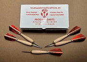 Orange Camo Turkey Feather Wood Dart #1 - Tournament Official