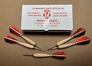 Orange Camo Turkey Feather Wood Dart #1 - Tournament Official