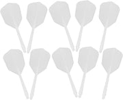 VICASKY 10pcs Dart Tail Integrated Dart Fins Plastic White