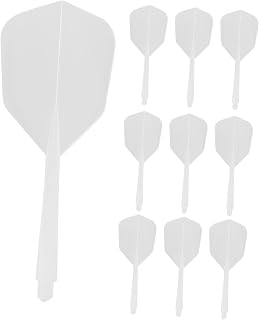 YARNOW 10pcs Integrated Dart Tail Wings, Plastic, White for Casual Play