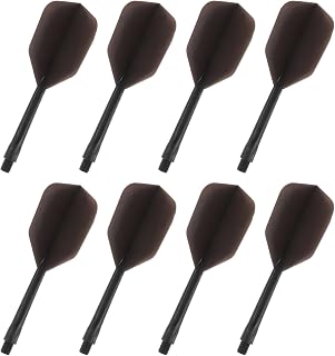 8pcs 8pcs Integrated Dart Flights Replacement Tail Fins PVC Black