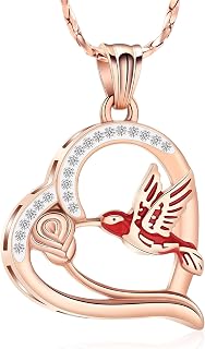 Imrsanl Cremation Jewelry Cardinal Heart Urn Necklace for Ashes