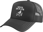 Seed Dealer Vintage Cardinal Bird on Oak Branch Trucker Hat with Adjustable Mesh Back