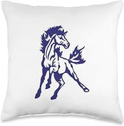Newell-Fonda Mustangs Throw Pillow