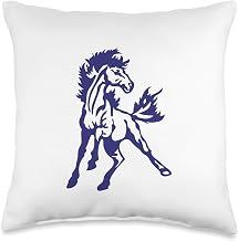 Newell-Fonda Mustangs Throw Pillow