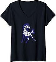 Women's Newell-Fonda Mustangs V-Neck T-Shirt