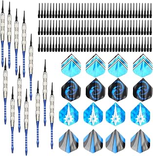 Aluminum Alloy Set, 12 Pcs Soft Safety Tip Darts for Home Game