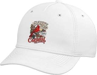 Sorry I'm Late I Saw a Cardinal Lover Birdwatcher Birder Adjustable Baseball Hat