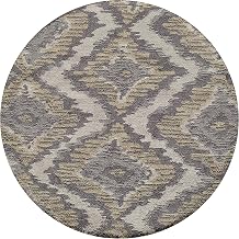 Momeni Rugs Heavenly Collection, Hand Tufted Transitional Area Rug, 4' Round, Grey