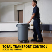 Rubbermaid Commercial Products BRUTE Dolly Black Fits 20 gallon, 32 gallon, 44 gallon, and 55 gallon BRUTE Containers, for Restaurants/Back of House/Offices/Warehouses/Airports/Commercial Environments view 3