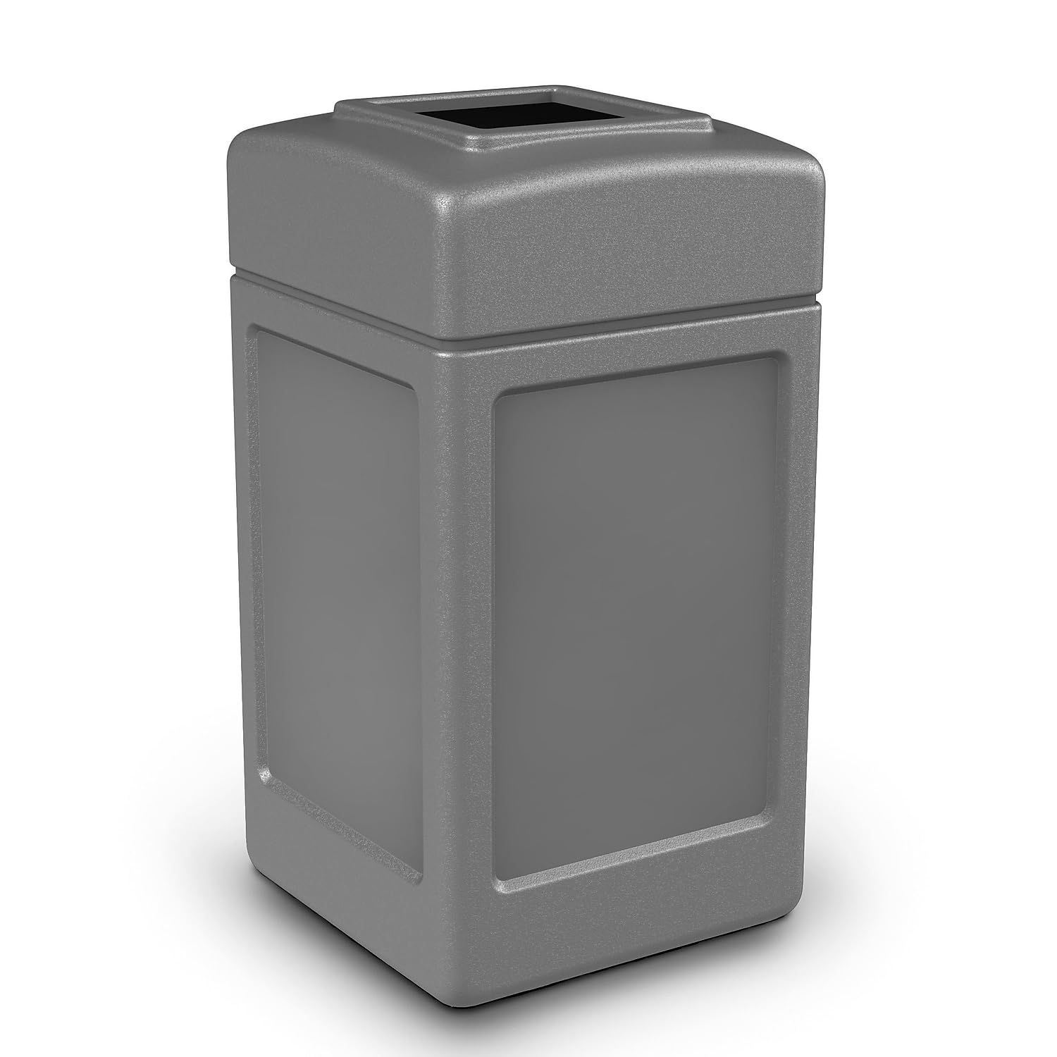 Commercial Zone Products 732103 Square Waste Container,Gray,42 Gallon