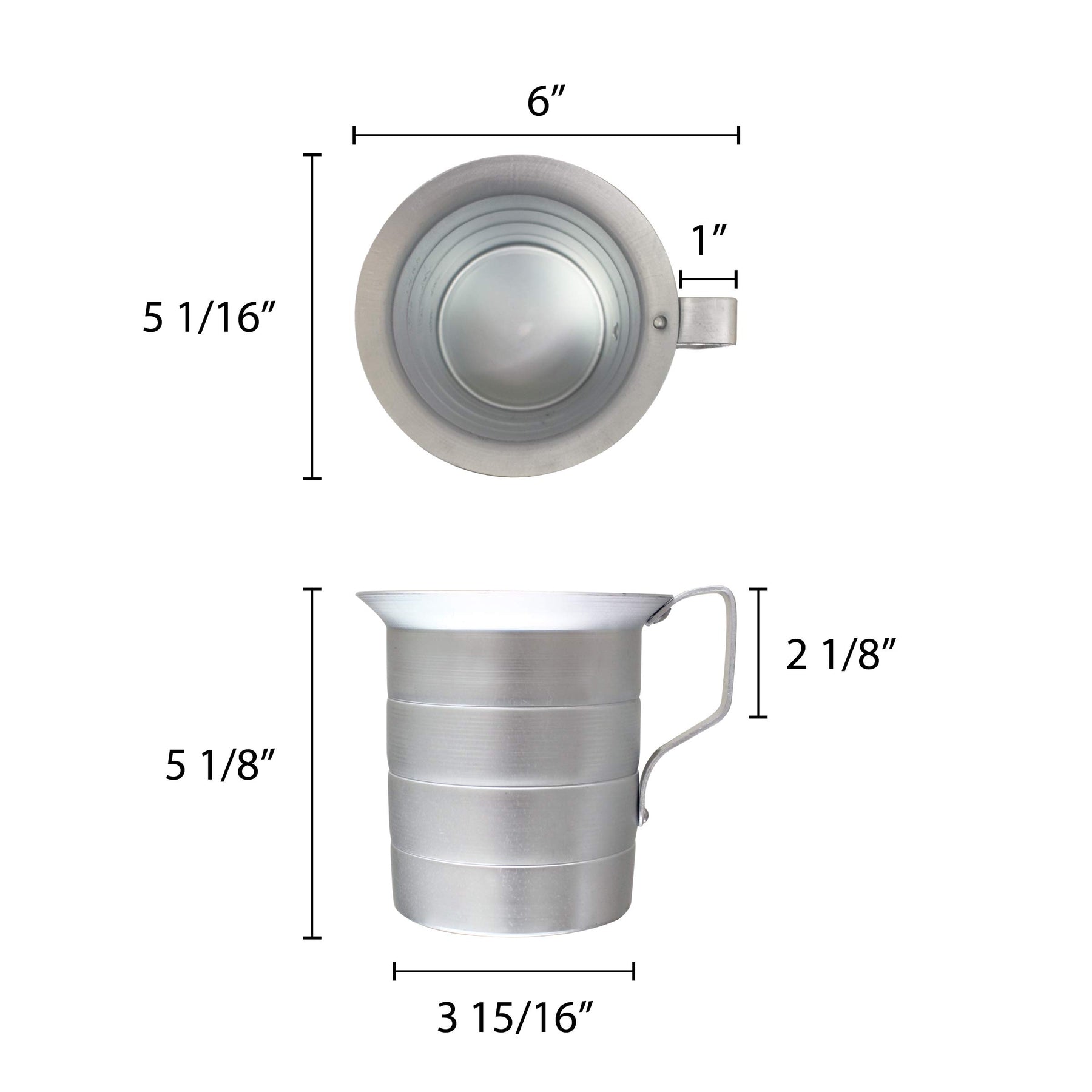 Thunder Group Liquid Measure, 1 Quart, Silver view 2