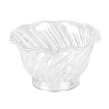 Thunder Group 5 oz plastic swirl dessert dish, clear, comes in dozen