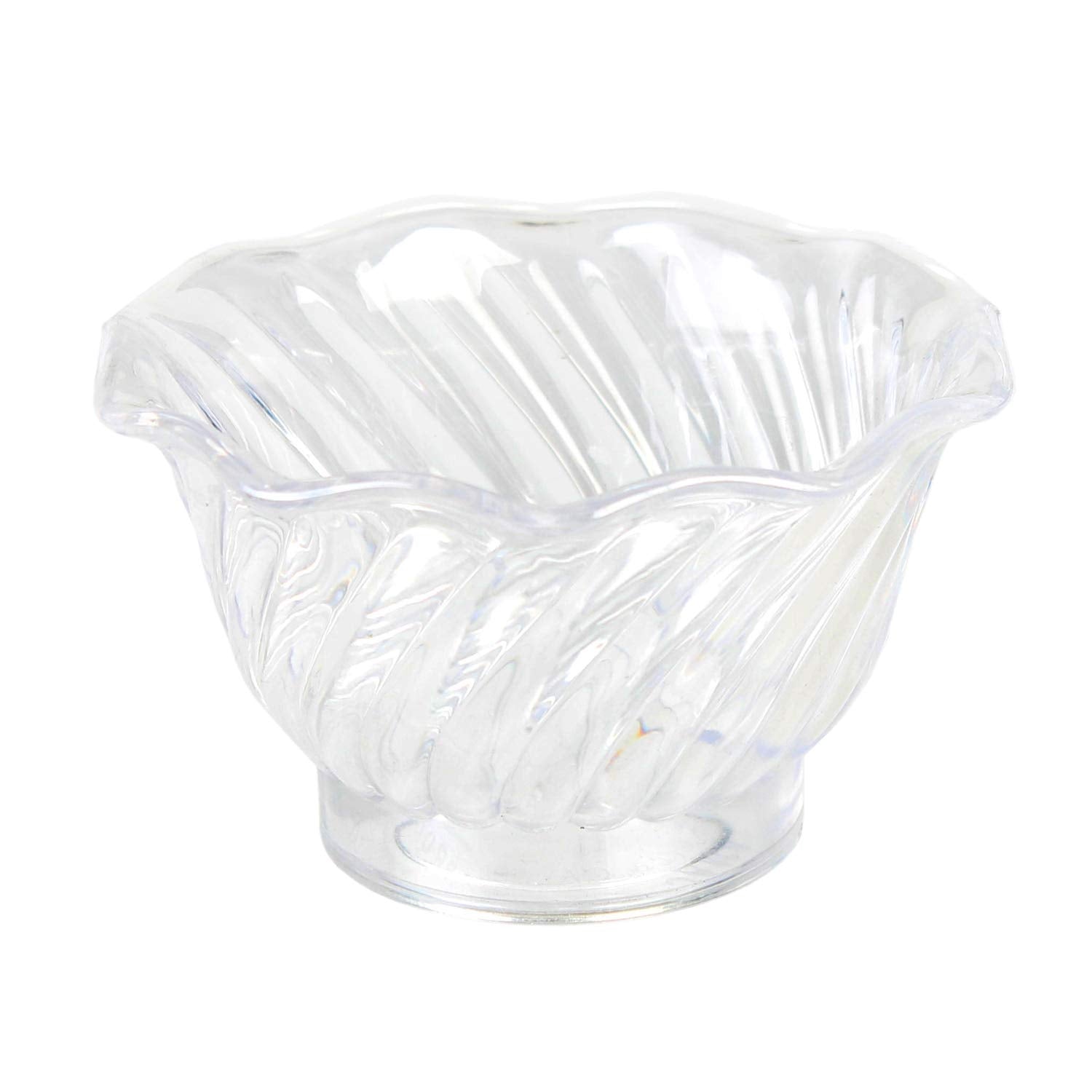 Thunder Group 5 oz plastic swirl dessert dish, clear, comes in dozen