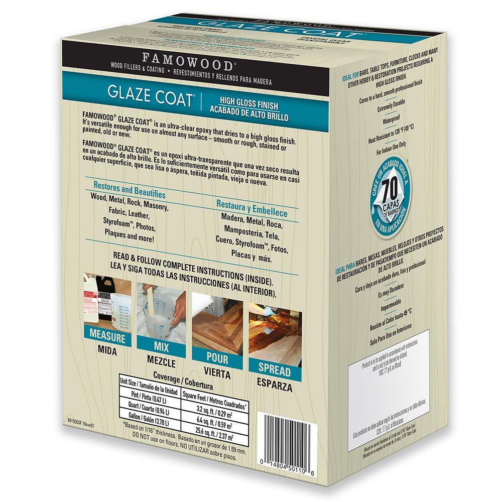 FamoWood 5050110 Glaze Coat Kit - Gallon Clear view 2