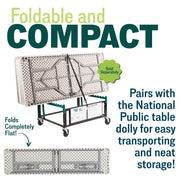 Seminar Folding Table by National Public Seating – 18x72 Portable, Heavy-Duty Foldable Table Indoor/Outdoor Table for Office, Conferences & Training Rooms – Lightweight & Durable, Speckled Gray view 5
