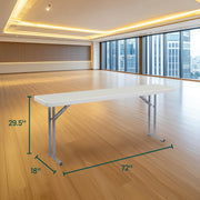 Seminar Folding Table by National Public Seating – 18x72 Portable, Heavy-Duty Foldable Table Indoor/Outdoor Table for Office, Conferences & Training Rooms – Lightweight & Durable, Speckled Gray view 6
