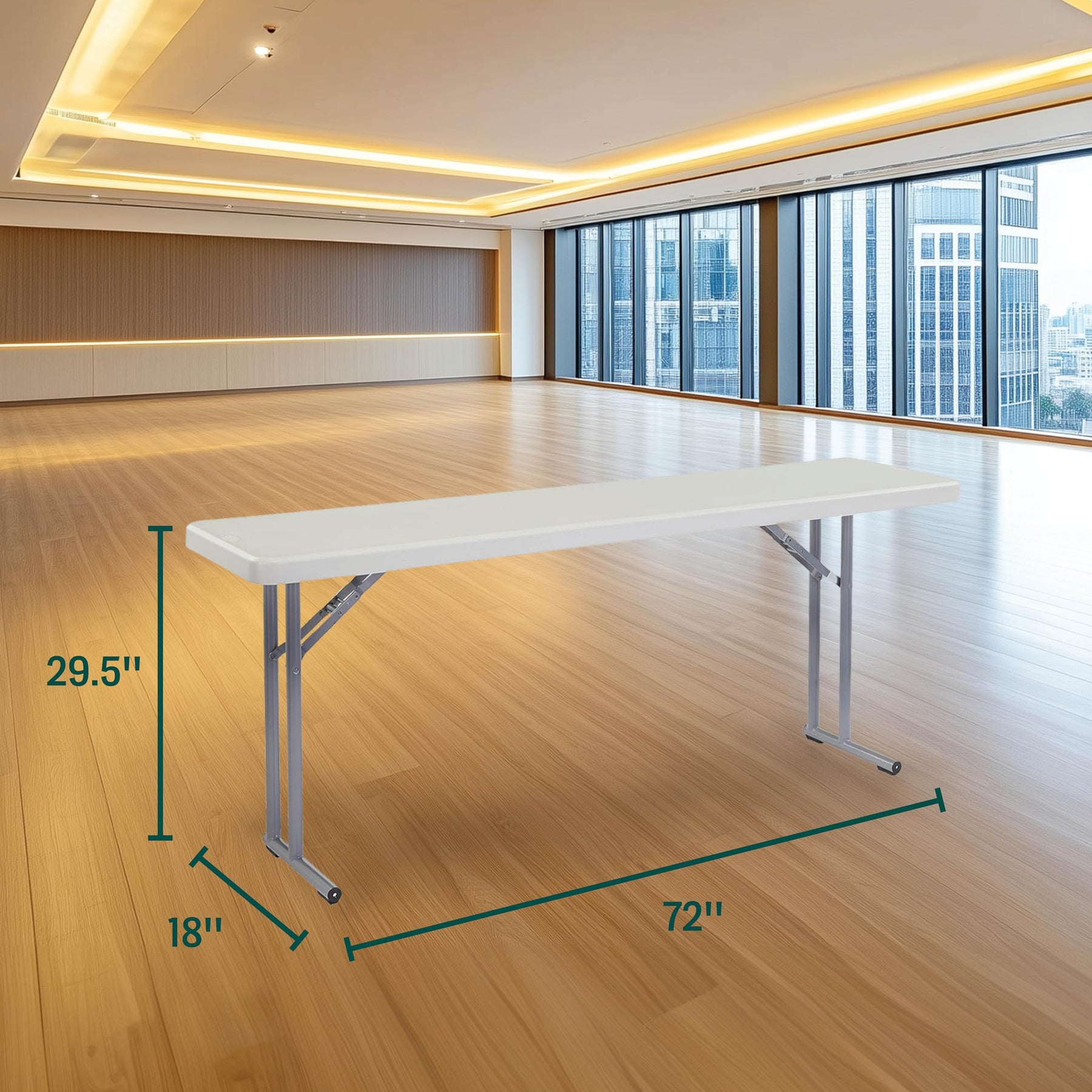 Seminar Folding Table by National Public Seating – 18x72 Portable, Heavy-Duty Foldable Table Indoor/Outdoor Table for Office, Conferences & Training Rooms – Lightweight & Durable, Speckled Gray view 6