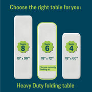 Seminar Folding Table by National Public Seating – 18x72 Portable, Heavy-Duty Foldable Table Indoor/Outdoor Table for Office, Conferences & Training Rooms – Lightweight & Durable, Speckled Gray view 7