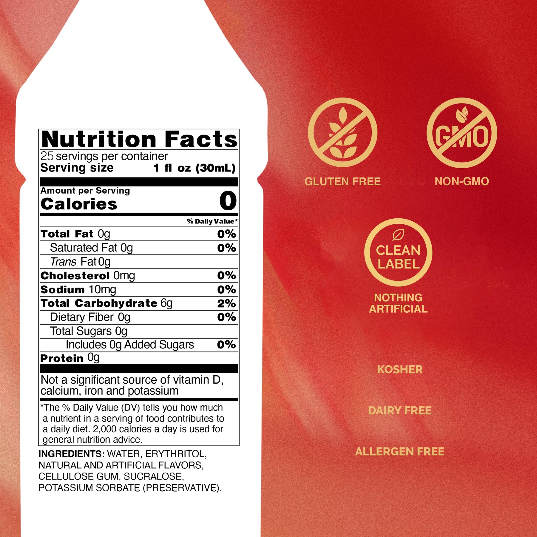 Monin - Sugar Free Raspberry Syrup, Sweet and Tart, Great for Cocktails and Lemonades, Gluten-Free, Non-GMO (750 ml) view 2