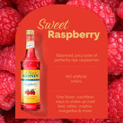 Monin - Sugar Free Raspberry Syrup, Sweet and Tart, Great for Cocktails and Lemonades, Gluten-Free, Non-GMO (750 ml) view 3