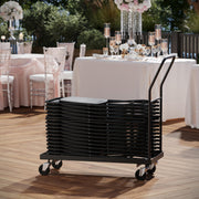 Flash Furniture L-Shaped Folding Chair Dolly, Black view 2