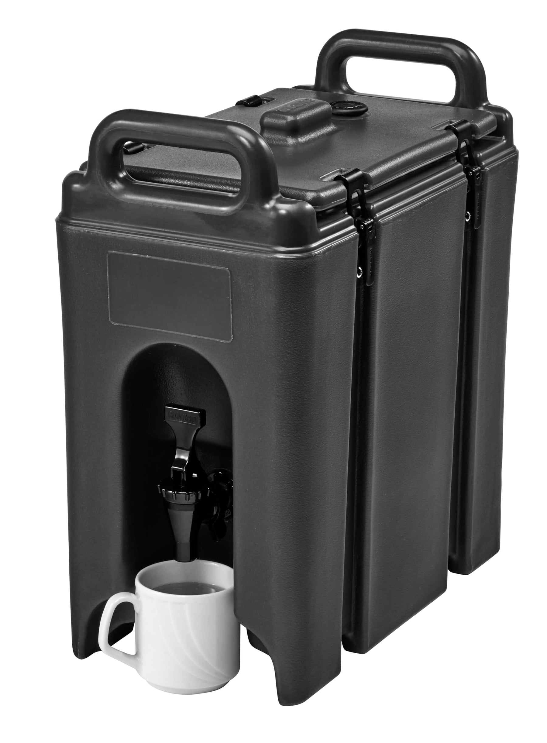 Cambro 250LCD110 Black 2.5 Gal. Beverage Camtainer