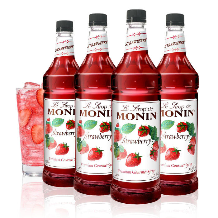 Monin Strawberry, 48-Ounce Packages (Pack of 4)