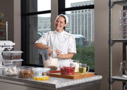 Cambro Food Storage Container (12 Pack) - Round Series - 8 QT (Quart) - Commercial Grade for Food Prep (Clear) view 2