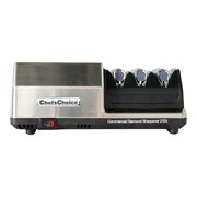 Chef'sChoice Professional Commercial Electric Knife Sharpener Edge Select With 20-Degree Sharpening Module 100-Percent Diamond Abrasives And Precision Angle Guides NSF Approved, 3-Stage, Silver view 2