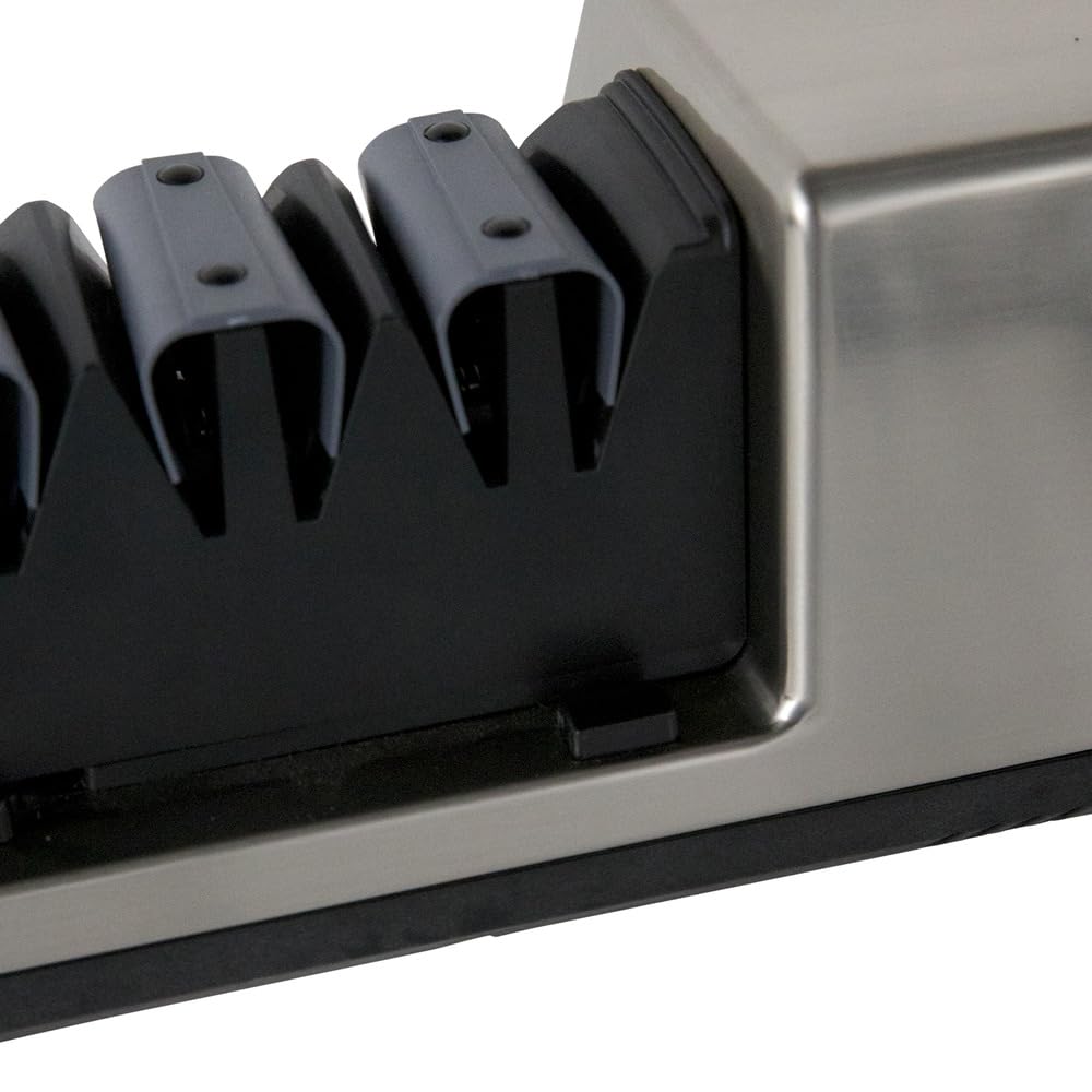 Chef'sChoice Professional Commercial Electric Knife Sharpener Edge Select With 20-Degree Sharpening Module 100-Percent Diamond Abrasives And Precision Angle Guides NSF Approved, 3-Stage, Silver view 7