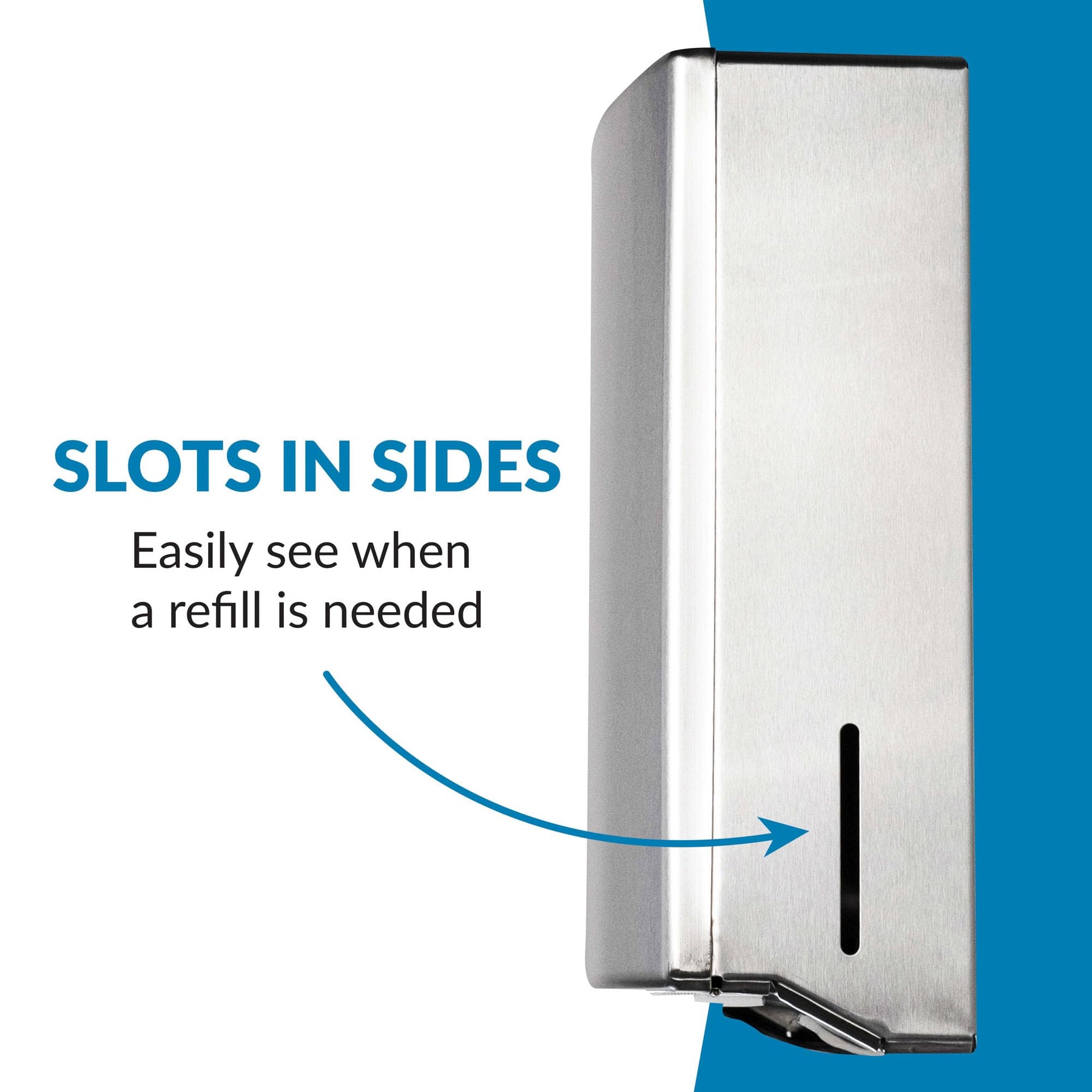 Bobrick Surface-Mounted Paper Towel Dispenser with TowelMate Satin-Finish Stainless Steel 400 C-Fold/525 Multifold Towel Capacity, Anti-Jam Design Refill Indicator Locking Cabinet for Commercial Use (Model B-4262) view 4