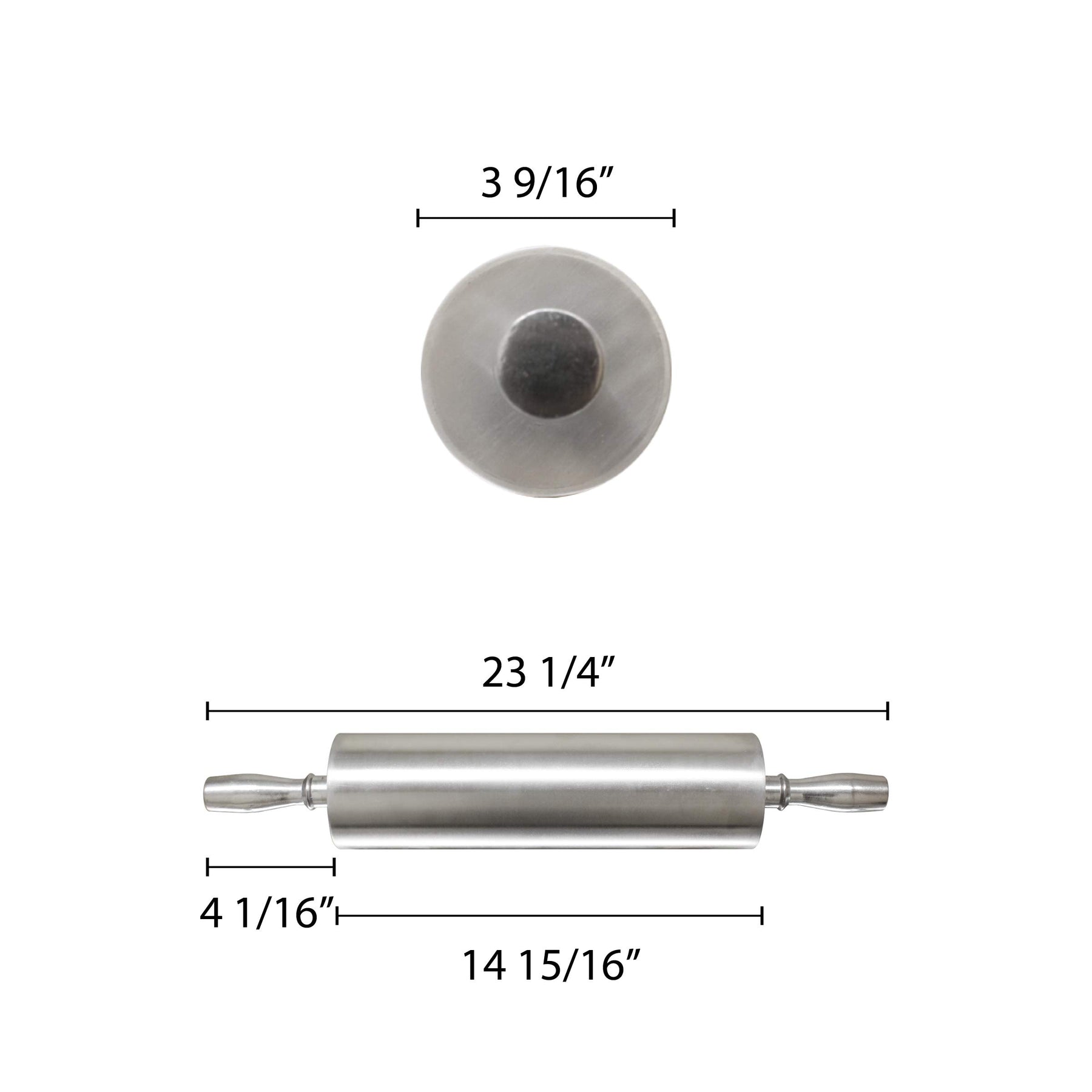 Thunder Group Aluminum rolling pin 15 inch, comes in each view 2