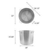 Thunder Group ALSKSP012 Stock Pot 120 Qt 22" Dia. X 19-3/8"H view 2