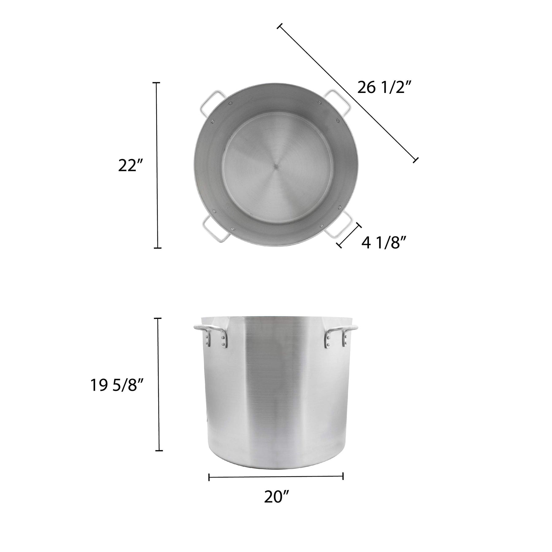 Thunder Group ALSKSP012 Stock Pot 120 Qt 22" Dia. X 19-3/8"H view 2