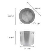Thunder Group ALSKSP014 Stock Pot 160 Qt 24-1/8" Dia. X 21-3/4"H view 2