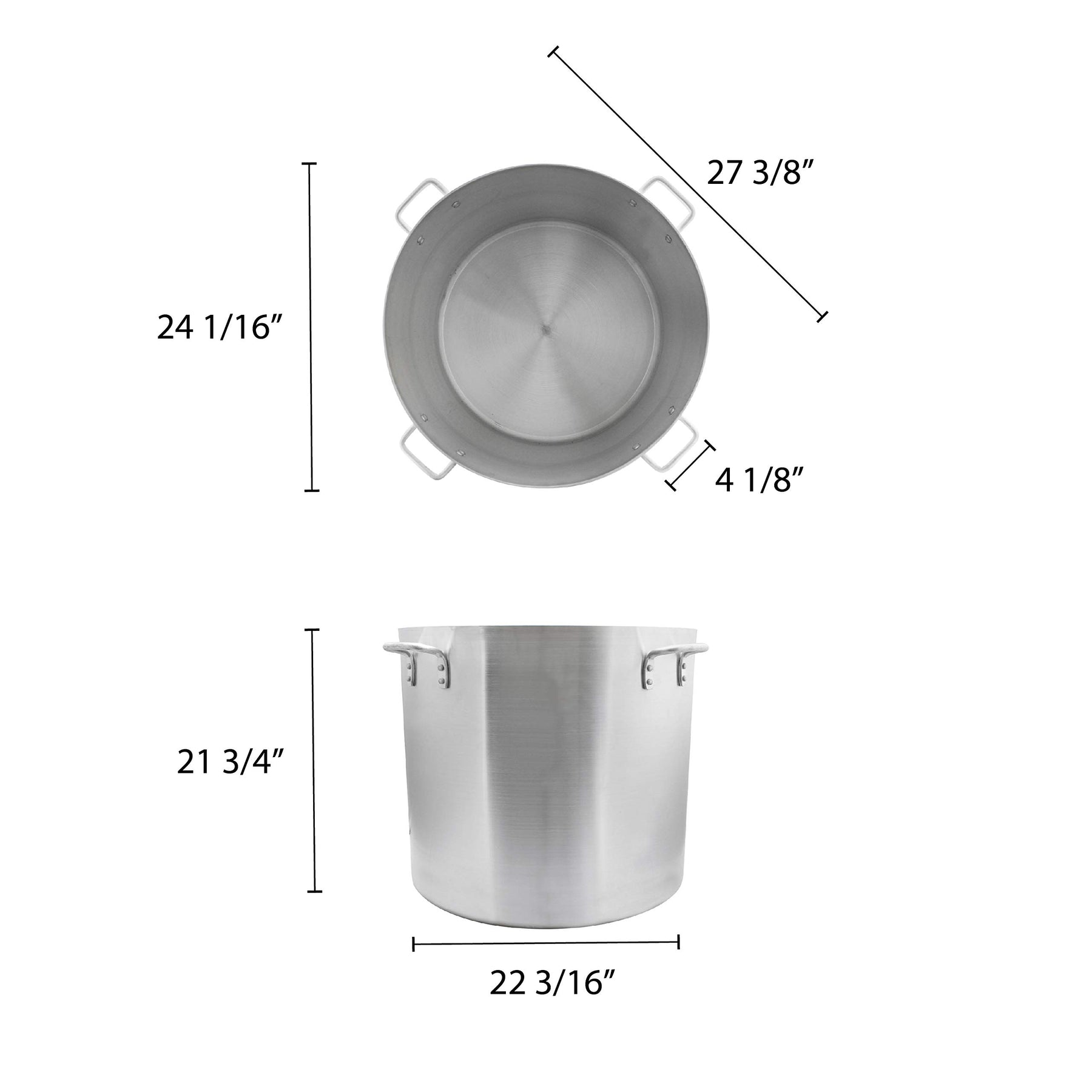 Thunder Group ALSKSP014 Stock Pot 160 Qt 24-1/8" Dia. X 21-3/4"H view 2