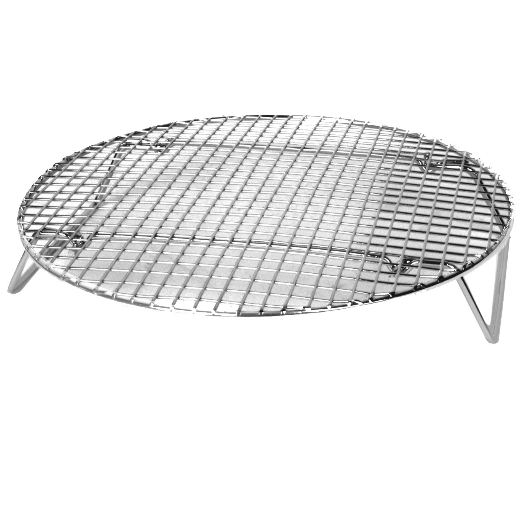 Excellante Nickel Plated Round Cooling/ Steamer Rack, 17-3/4-Inch