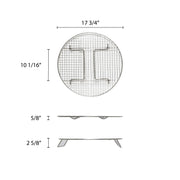 Excellante Nickel Plated Round Cooling/ Steamer Rack, 17-3/4-Inch view 2
