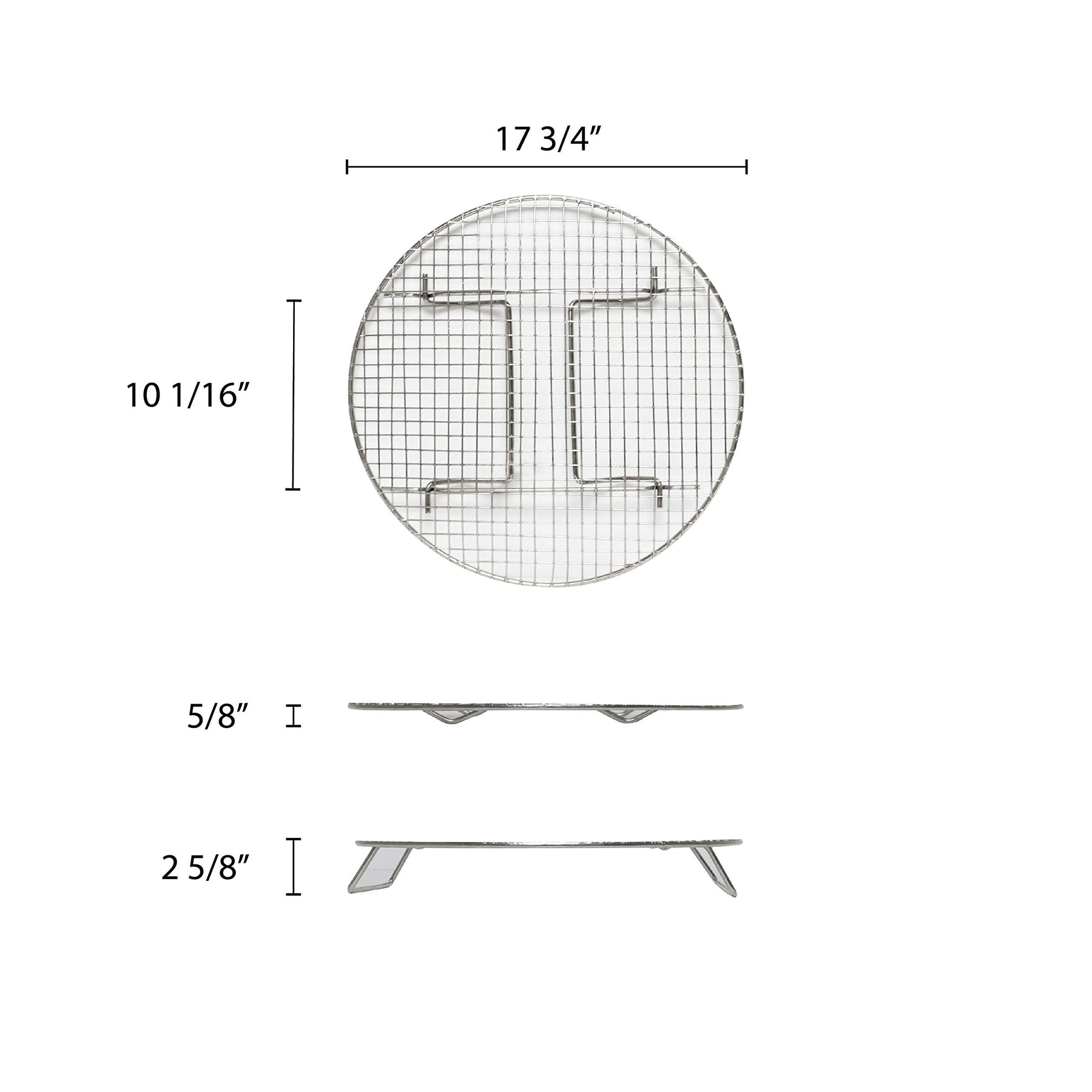 Excellante Nickel Plated Round Cooling/ Steamer Rack, 17-3/4-Inch view 2