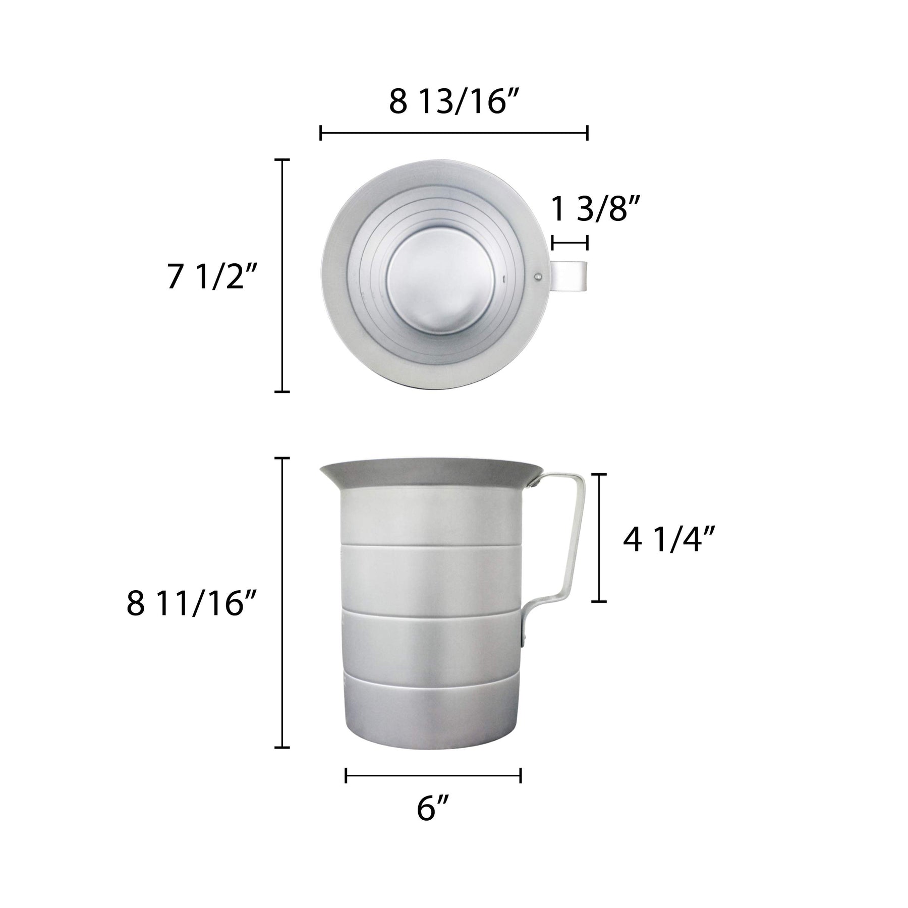 Thunder Group Liquid Measure, 4 Quart, Silver view 2